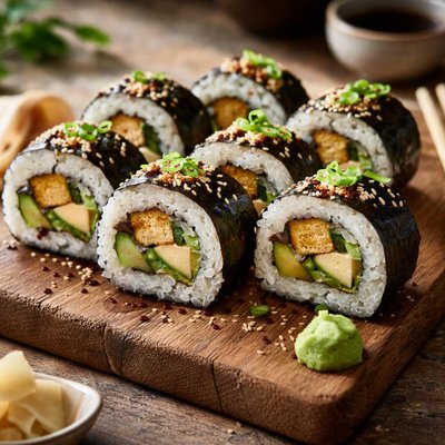 Sushi roll with tofu