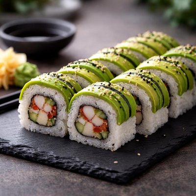 Sushi with avocado