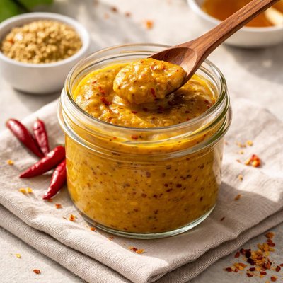 Sweet and hot mustard