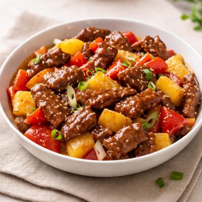 Sweet and sour beef stir fry