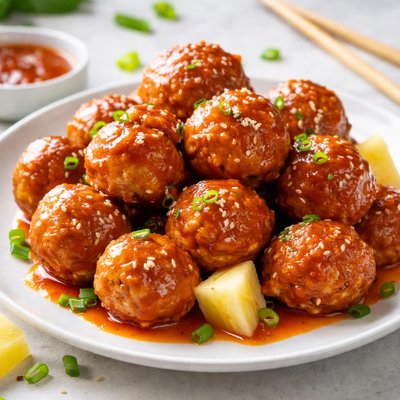 Sweet and sour chicken balls