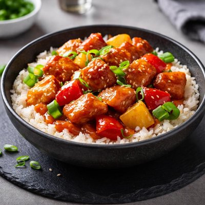 Sweet and sour chicken bowl