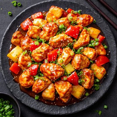 Sweet and sour chicken fillet