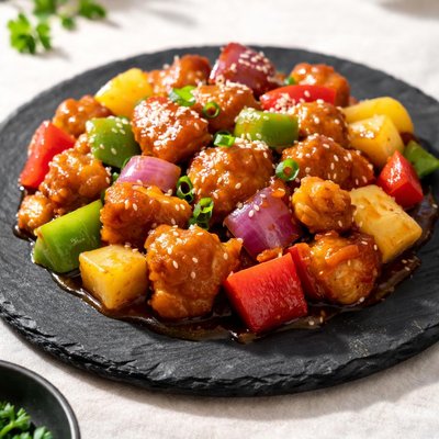 Sweet and sour meet vegetables mix