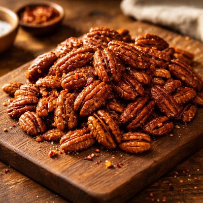 Sweet and spicy pecans