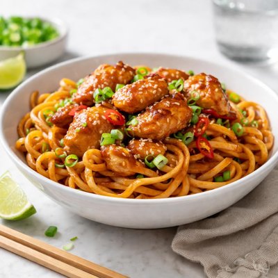 Sweet chilli chicken noodles