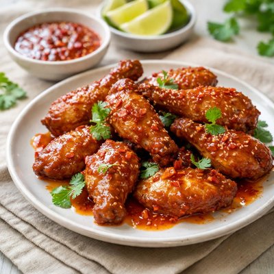 Sweet chilli sauce and chicken