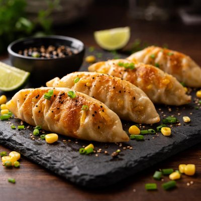 Sweet corn potstickers
