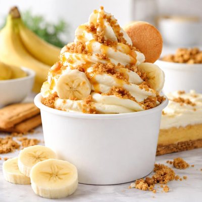 甜蛙冷冻酸奶香蕉奶油派