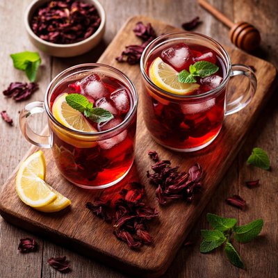 Sweet hibiscus tea