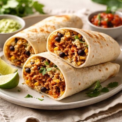 Sweet pork burritos