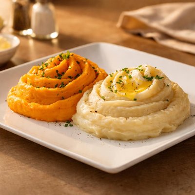 Puré de batata y papa