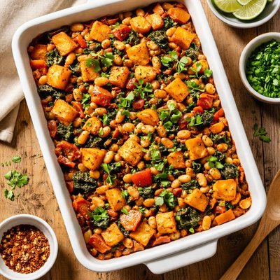 Sweet potato bean casserole