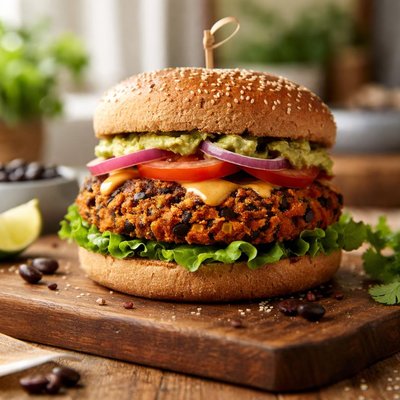 Sweet potato black bean burger