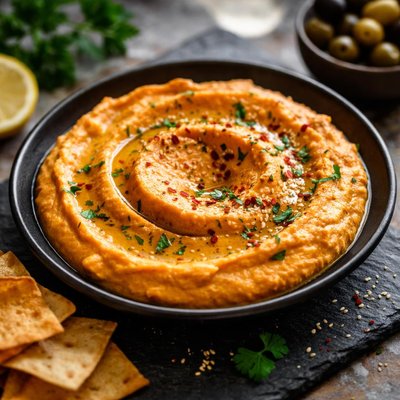Sweet potato dip with olive oil