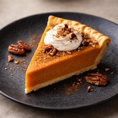 Sweet potato pie slice
