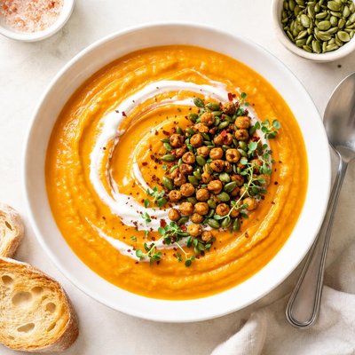Sweet potato puree soup