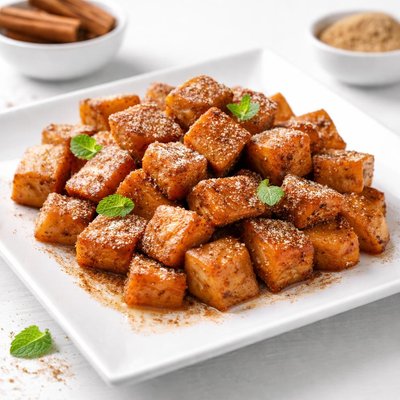 Sweet potato with sugar and cinnamon