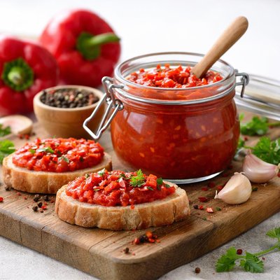 Sweet rosy red pepper spread