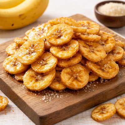 Sweetened banana chips