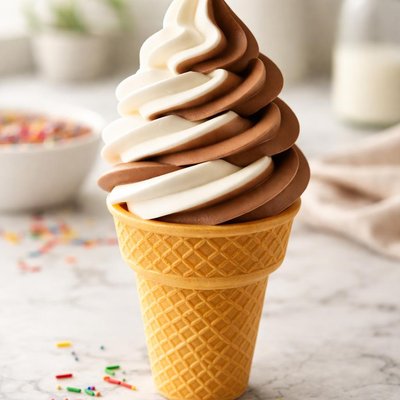 Swirl ice cream cone
