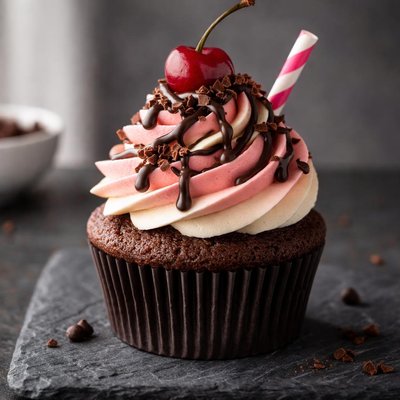 涡纹罗希特色纸杯蛋糕