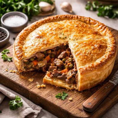 Swiss beef pie