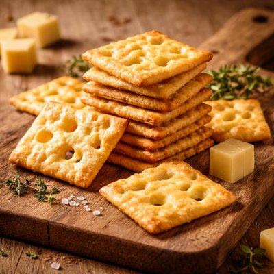 Swiss cheese cracker