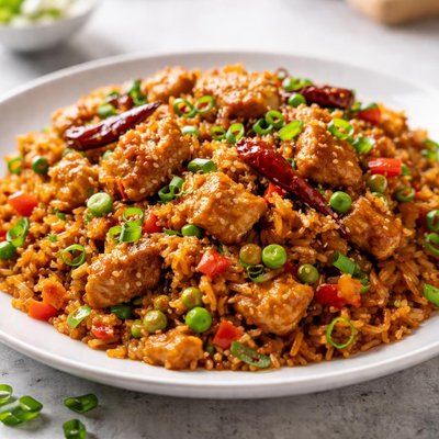 Szechawn chicken igh fried rice