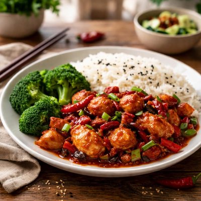 Szechuan chicken meal