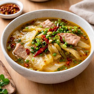 Szechuan pickled cabbage soup