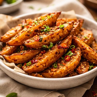 Szechuan potato wedges