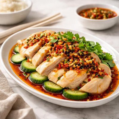 Szechuan white cut chicken