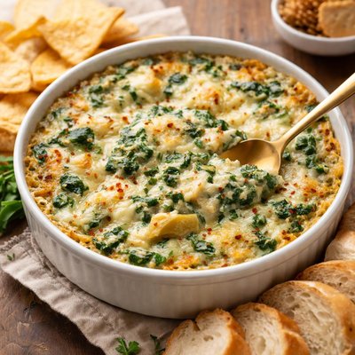 Tablespoon spinatch and artichoke dip