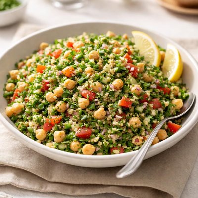 Tabouleh salad with chickpeas