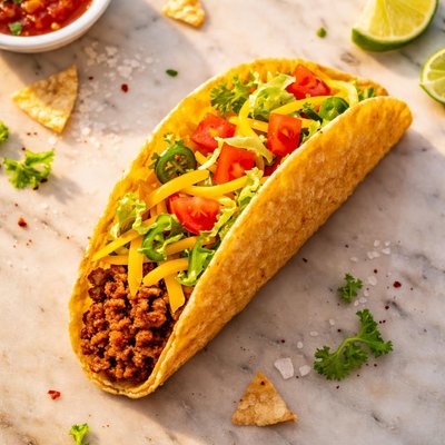 Taco bell beef crunchy taco
