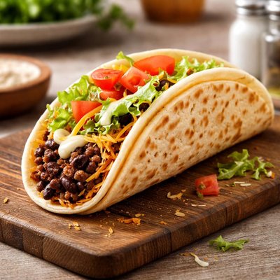 Calorias do Taco Bell Cheesy Gordita Crunch de Feijão Preto