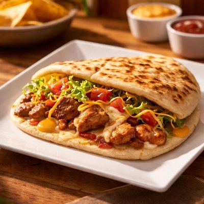 Taco bell chicken flat bread