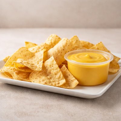 Taco bell chips and cheese sauce