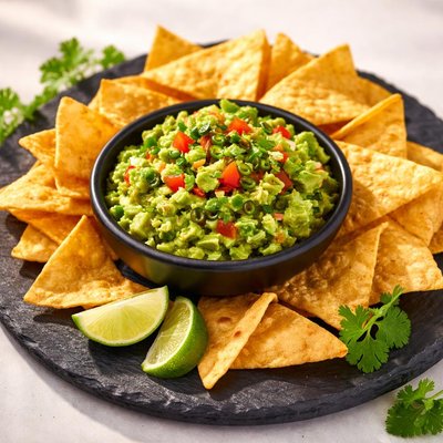 Taco bell chips and guacamole