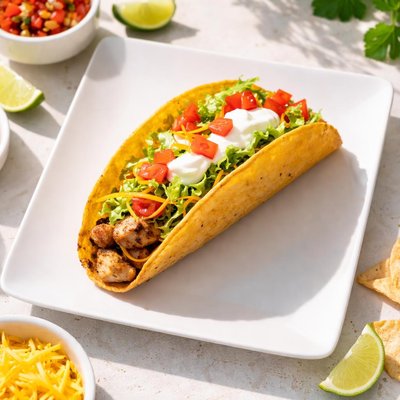 Taco bell crunchu supreme chicken taco