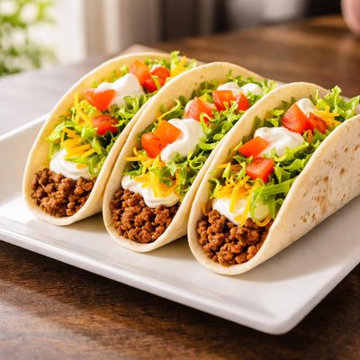 Taco bell three soft taco supreme