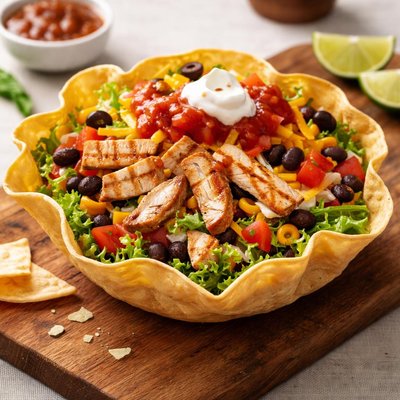 Taco johns taco salad with grilled chicken