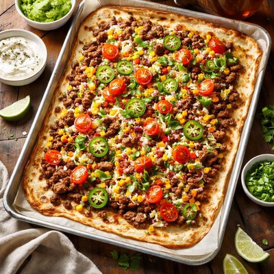 Taco sheet of tortilla