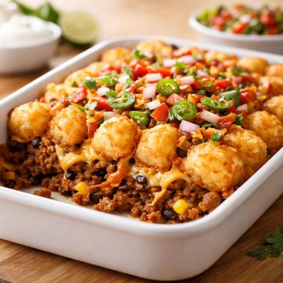 Taco tater tot casserole