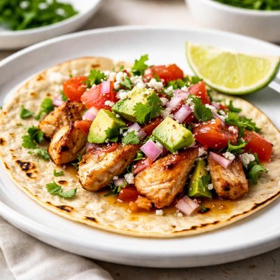 Taco with chicken
