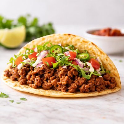 Taco with ground beef