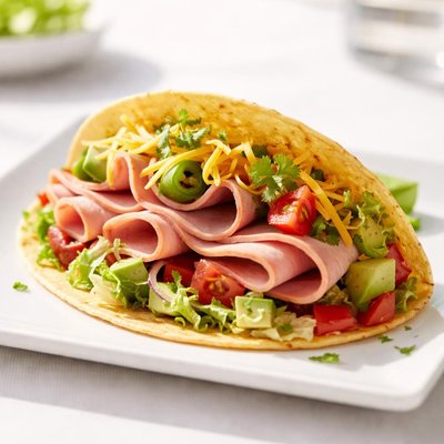 Taco with ham