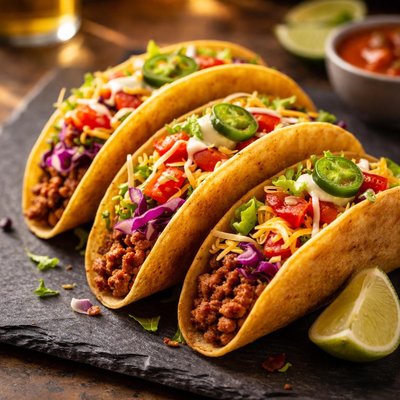 Taco with hard shell