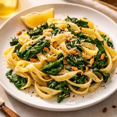 Tagliatelle con spinaci